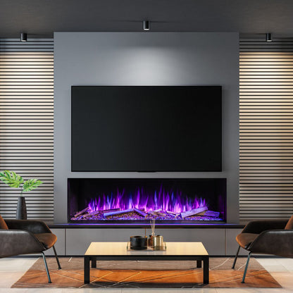 Ezee Glow Expanse 60" Built-In Media Wall Electric Fire