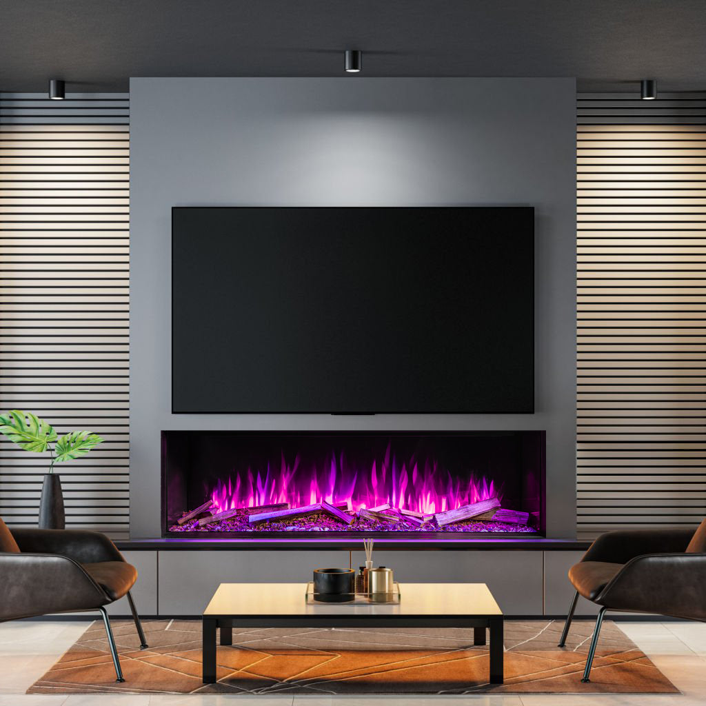 Ezee Glow Expanse 60" Built-In Media Wall Electric Fire