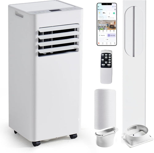 Portable Air Conditioner 9000 BTU Smart WiFi 5-in-1 Cooling Unit 25m² White