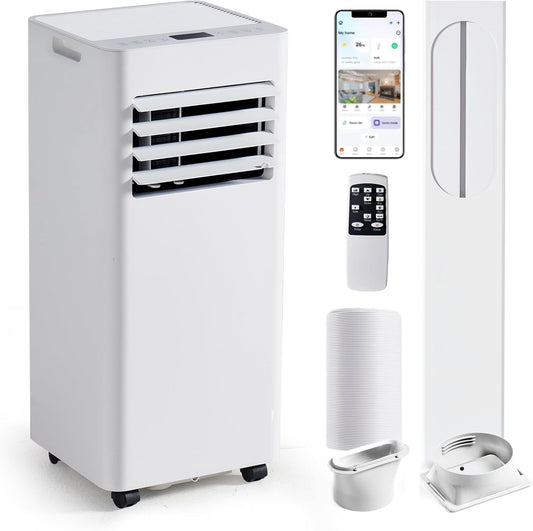 Portable Air Conditioner 9000 BTU Smart WiFi 5-in-1 Cooling Unit 25m² White
