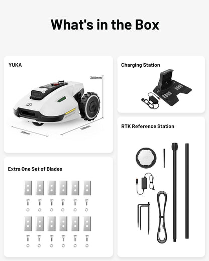 Mammotion YUKA 3000 Perimeter Wire-Free Robot Lawn Mower 3000 m² 4G Auto Mapping White