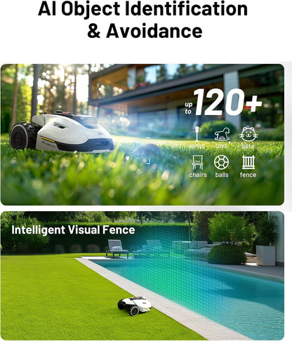 Mammotion YUKA 3000 Perimeter Wire-Free Robot Lawn Mower 3000 m² 4G Auto Mapping White