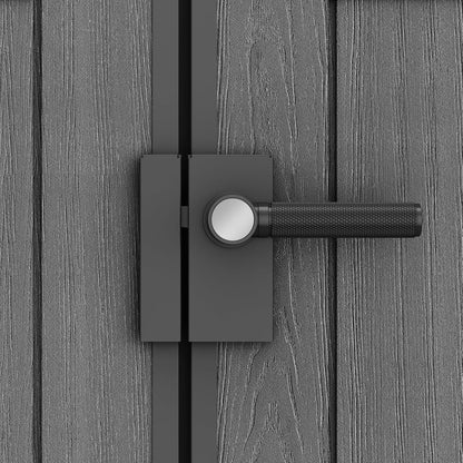6 × 4 Ft Outdoor Apex Single Door Garden Storage Shed – Grey Wood-Effect